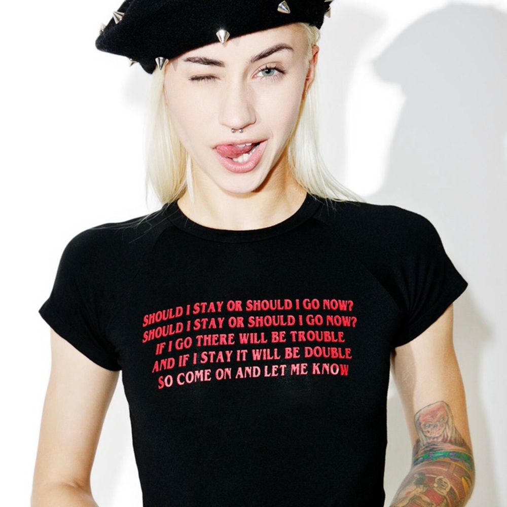 omighty Should I Stay? Crop Top